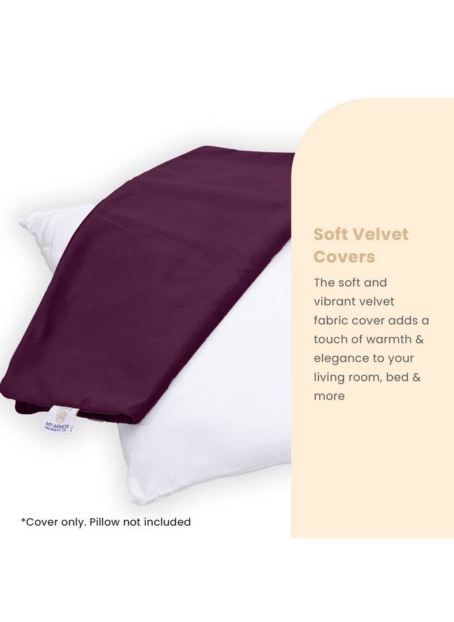 MY ARMOR Velvet Cushion Covers Set of 5-16 x 16 Inches / 40 x 40 Cm, Soft & Luxurious Cushion Cases for Bedroom, Sofa, Chair & Living Room - Purple - pzsku/Z0C368EBAF5006D32355AZ/45/_/1737721021/0f4855fe-2156-4a28-a600-0a3ba9db9d08