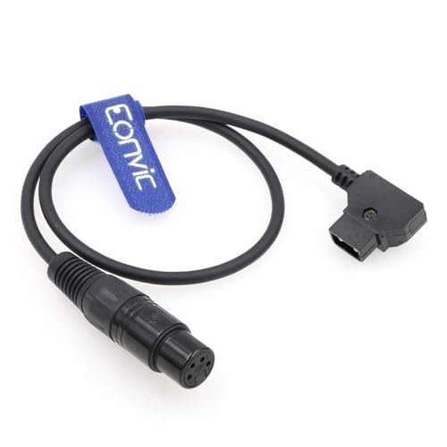 Eonvic New D-Tap Male to Female 4-Pin XLR Cable for Power Supply Battery Adapter (Straight) - Image 1