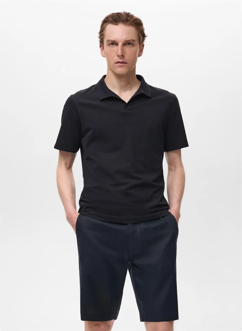 Mango Man Cotton piqué polo t-shirt