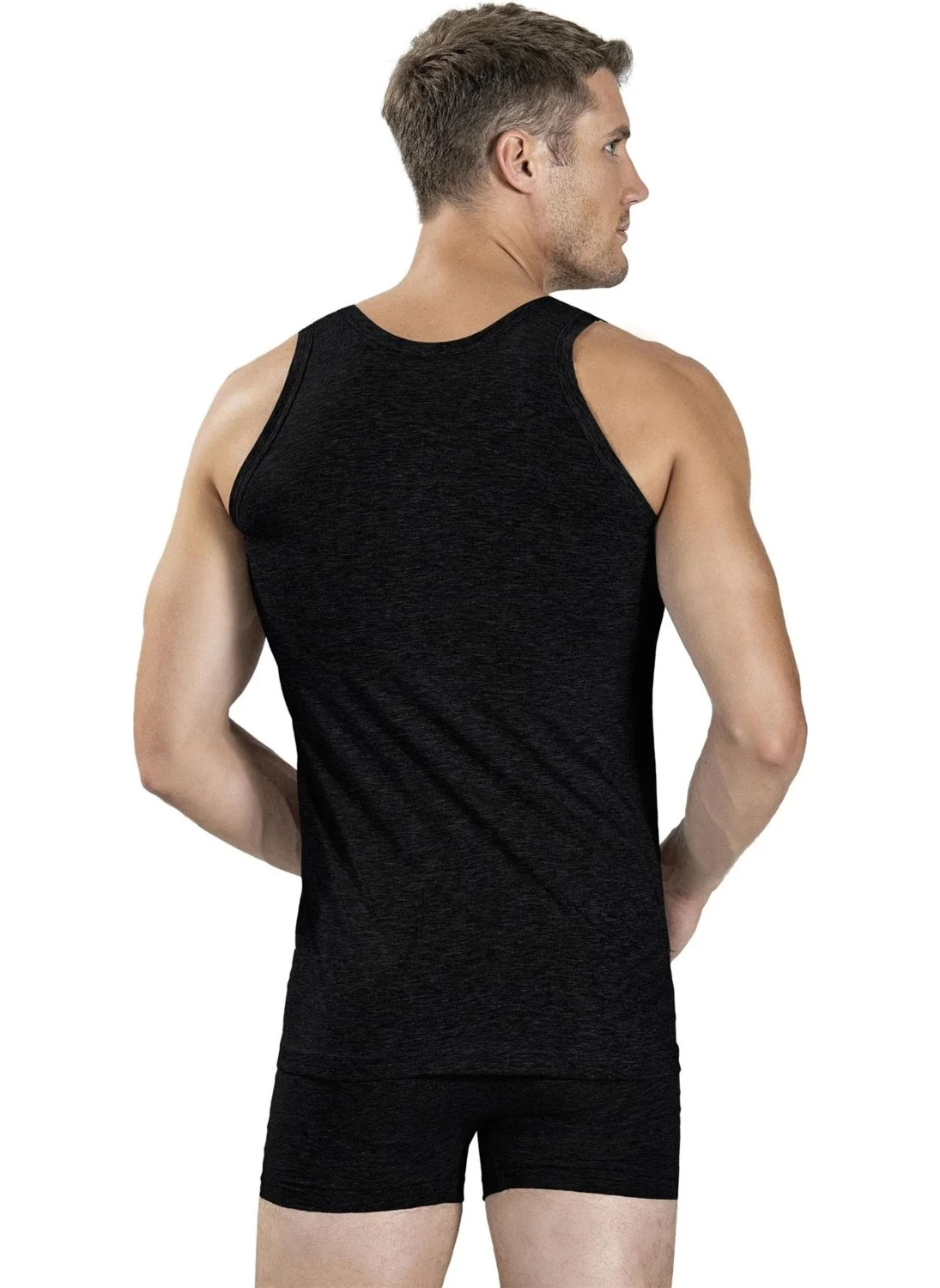 Jiber Men's Cotton Lycra Classic Suspender Undershirt 147 - 6 Pieces