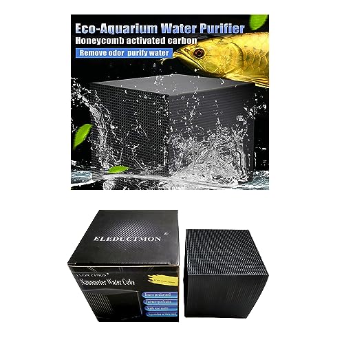 ELEDUCTMON EcoFriendly Aquarium Water Purifier Cube Filter with Activated Carbon UltraStrong Filtration for Fish Tanks Ponds Water Purification R6