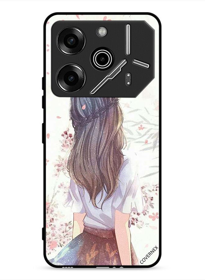 Covernex Tecno Pova 6 Pro 5G Protective Case Cover Cute Girl In Deep Thinking - Image 1