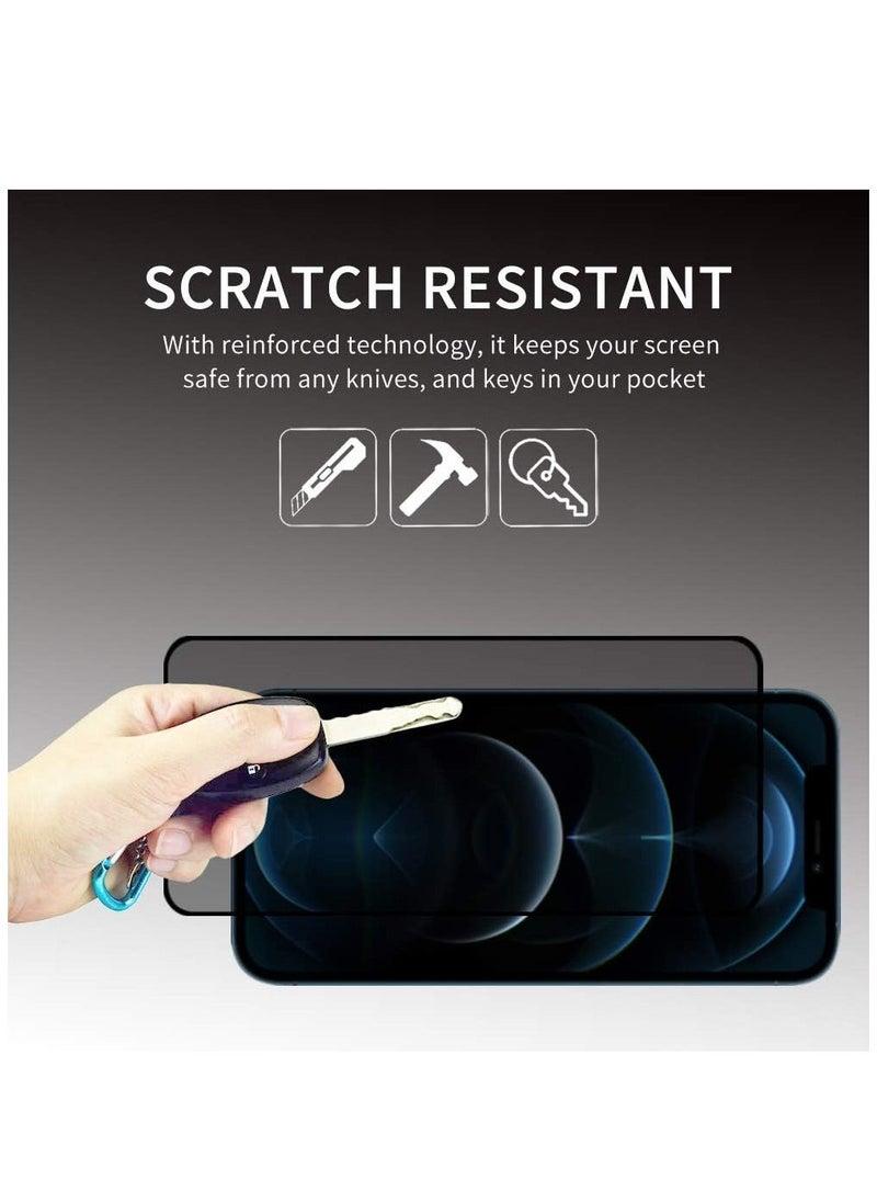 Raxoom (2 Pack) for iPhone 13 Pro Max Privacy Tempered Glass Screen Protector Anti-Scratch with Back Camera glass Alignment Frame Bubble Free Scratch Resistant - Image 4