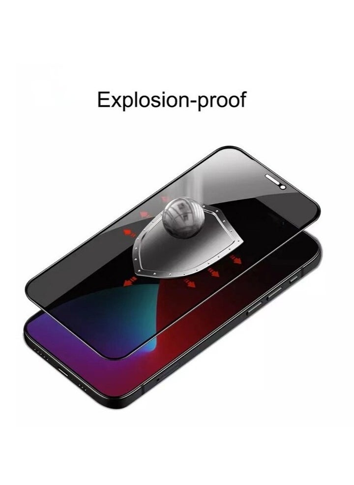 Raxoom (2 Pack) for iPhone 13 Pro Max Privacy Tempered Glass Screen Protector Anti-Scratch with Back Camera glass Alignment Frame Bubble Free Scratch Resistant - Image 2