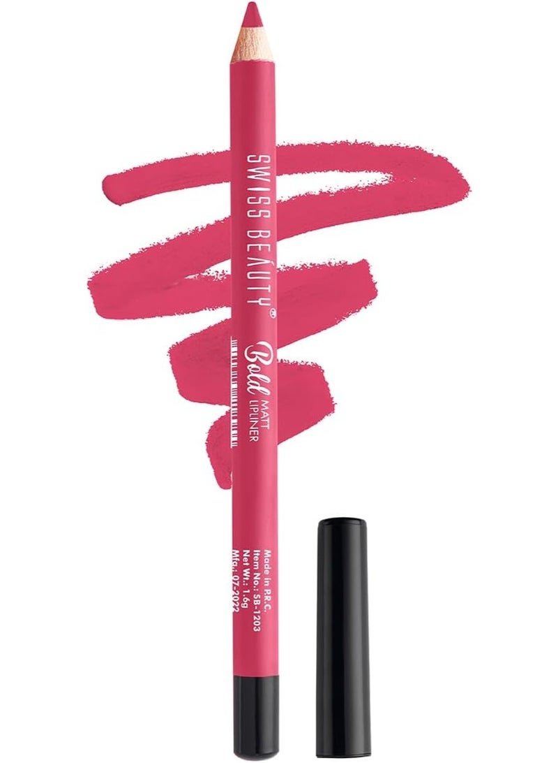 Swiss Beauty Bold Matt Lip Liner | Long-lasting |Matte Finish | Non-drying | Shade-10, 1.6gm - Image 1