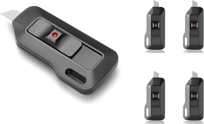 Excefore Mini Box Cutter, Retractable Box Opener, Letter Opener, Compact Edc Pocket Knife, Utility Knife, Blade Retracts Automatically, Built-In Magnet, 4Pc Pack - Image 1