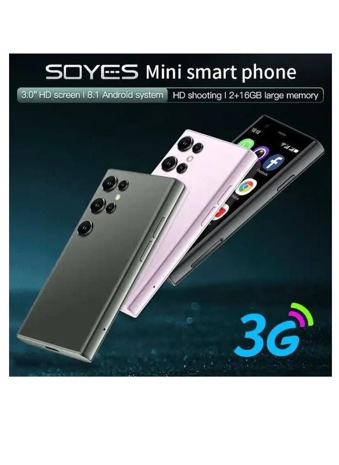 SOYES - S23 Pro Super Mini Mobile Small Card Size Phone Android Quad Core Black, Mobile Mini Smartphone Ultra Small Pocket Student Children Men and Women - Image 1
