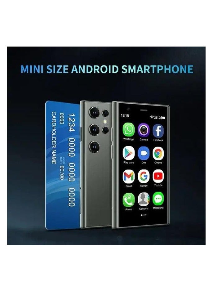 SOYES - S23 Pro Super Mini Mobile Small Card Size Phone Android Quad Core Black, Mobile Mini Smartphone Ultra Small Pocket Student Children Men and Women - Image 1