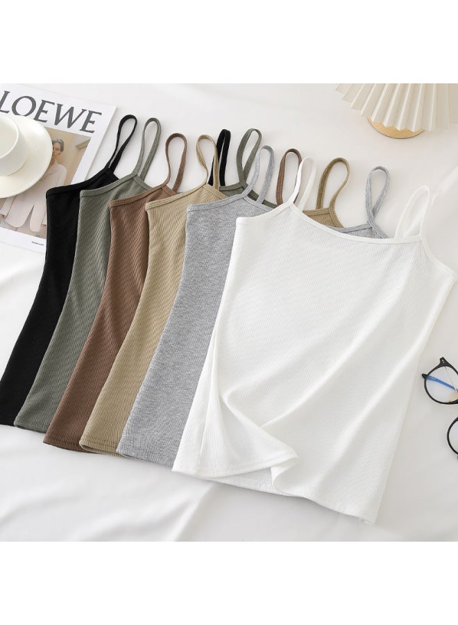 Maillard Small Camisole Women's Sleeveless Undershirt Summer Thin Tube Top Slim-fit Beauty Back Outer Top - Image 3