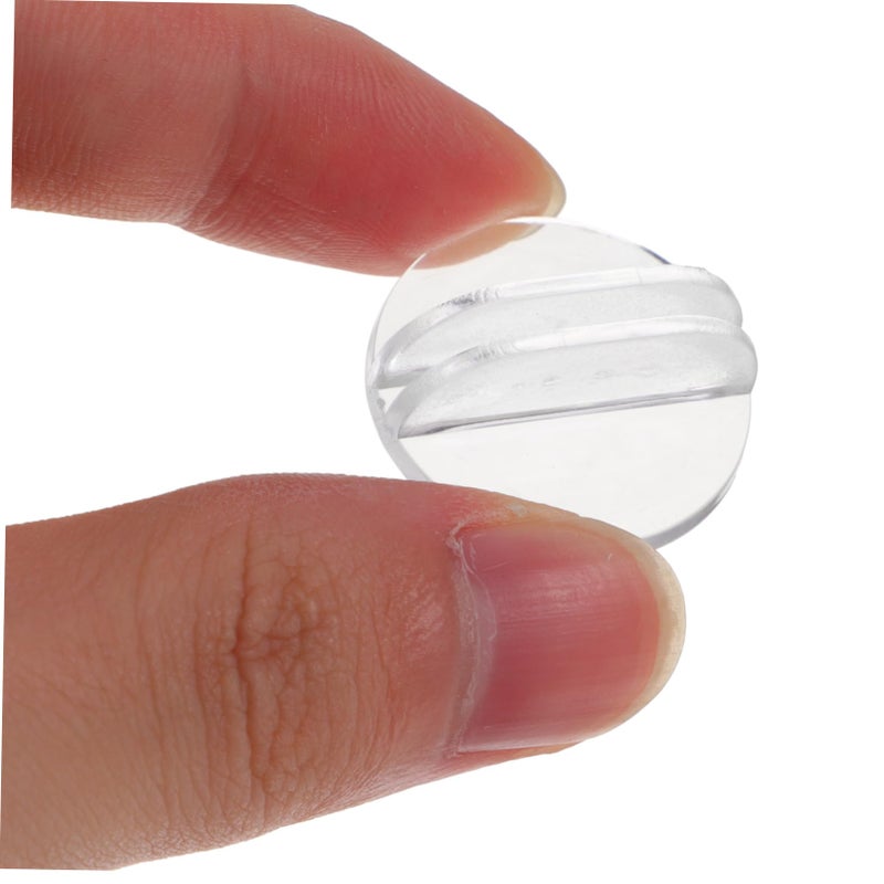 50Pcs Transparent Round Business Card Holders for Desk Name Card Organizer Display Stand Office Events - Image 5