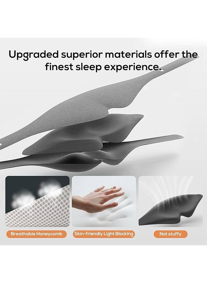 Ocean 2-In-1 Sleep Eye Mask with Soundproof Earplugs for Sleeping, 3D Sleep Mask Blackout Zero Eye Pressure, Light Blocking Sleeping Mask for Women Men, Night Blindfold Eye Cover for Travel - Image 5