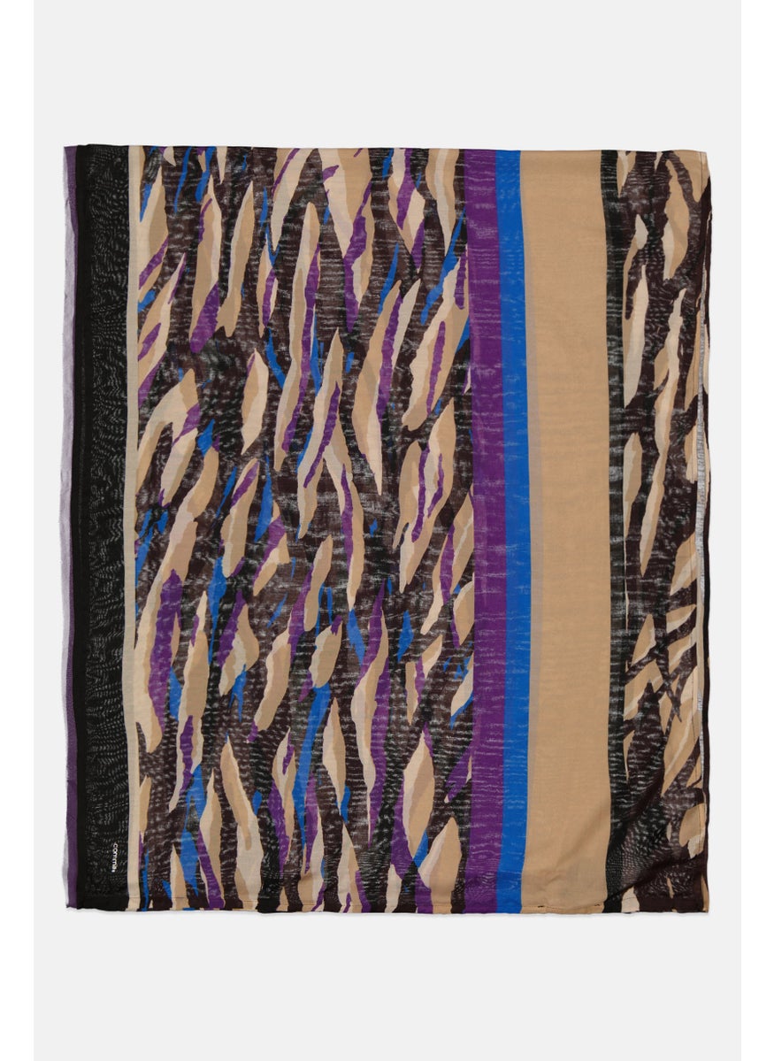 s.Oliver Women Abstract Pattern Scarf 80 x 65 cm, Black  - Image 2
