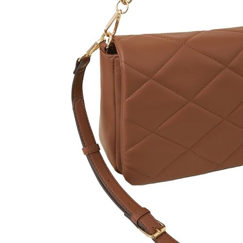 Accessorize London Women's Brown Large Quilted Sling Bag - Image 3