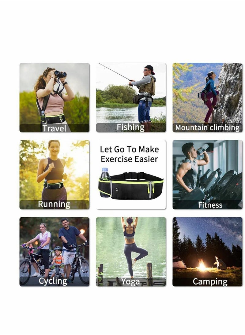 KASTWAVE - Running Belt  Waist Pack with Water Bottle Holder Adjustable Waterproof Waist Bag for Women Men Hiking, Running, Jogging, Workouts, Cycling, Dog... - Image 1