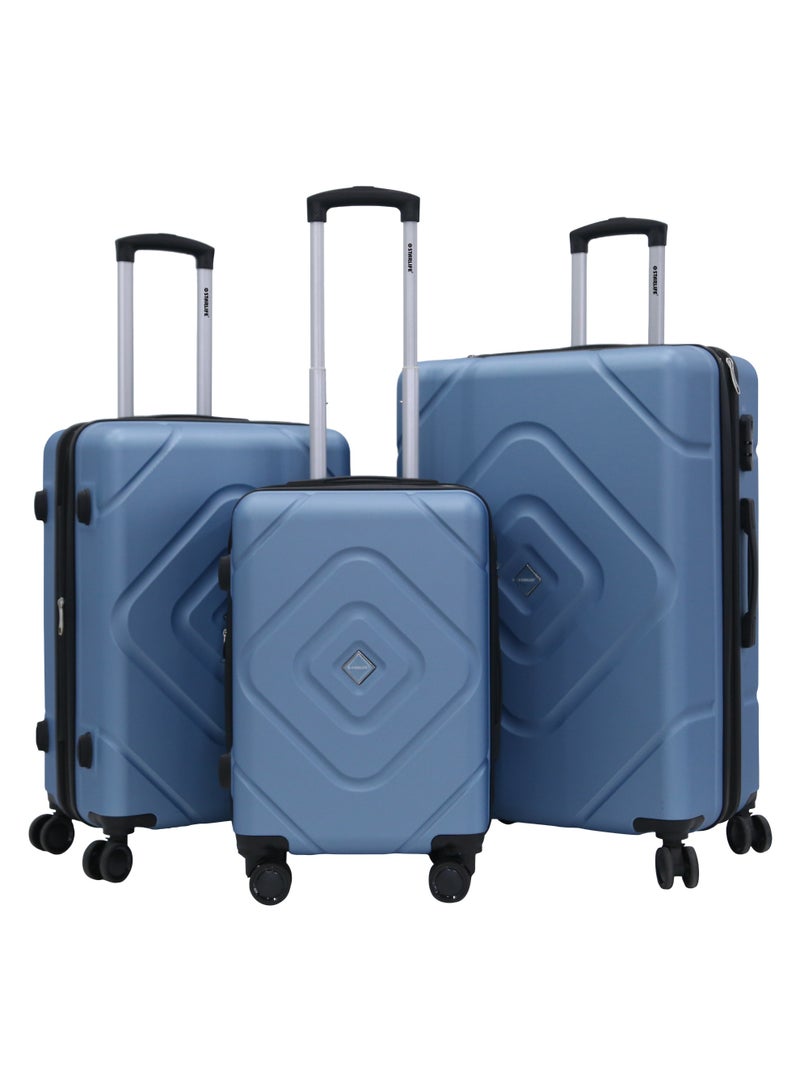 STARLIFE 3 Piece ABS Hard side Trolley Luggage Set Spinner Wheels with Number Lock - Image 1