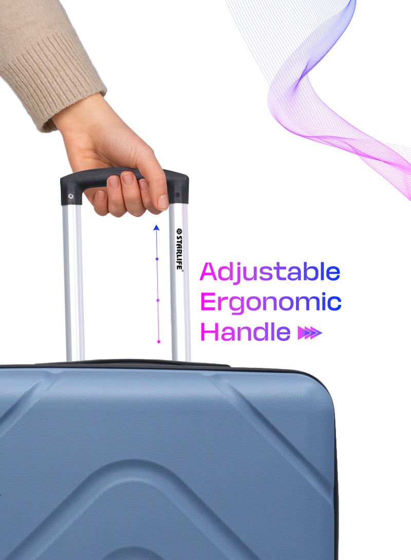 STARLIFE 3 Piece ABS Hard side Trolley Luggage Set Spinner Wheels with Number Lock - Image 4