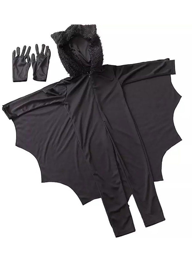 GoldenLike Bat Costumes for Boys Girls,Kids Halloween Costumes,Children Cosplay Bat Cape Costumes Set,Vampire Bat Jumpsuit Costume with Wing and Gloves Size S for 105-115cm Boys Girls - Image 4