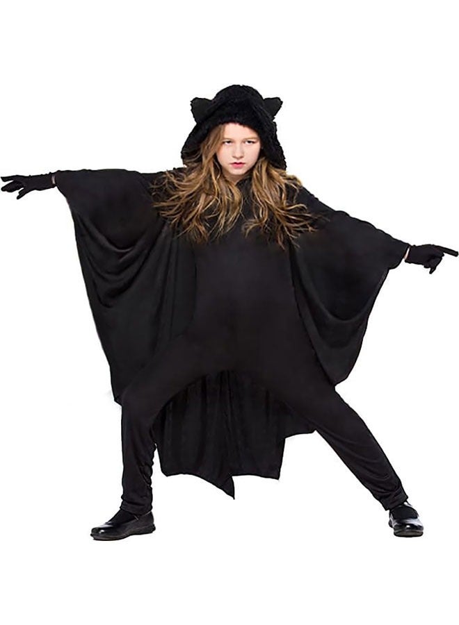 GoldenLike Bat Costumes for Boys Girls,Kids Halloween Costumes,Children Cosplay Bat Cape Costumes Set,Vampire Bat Jumpsuit Costume with Wing and Gloves Size S for 105-115cm Boys Girls - Image 5