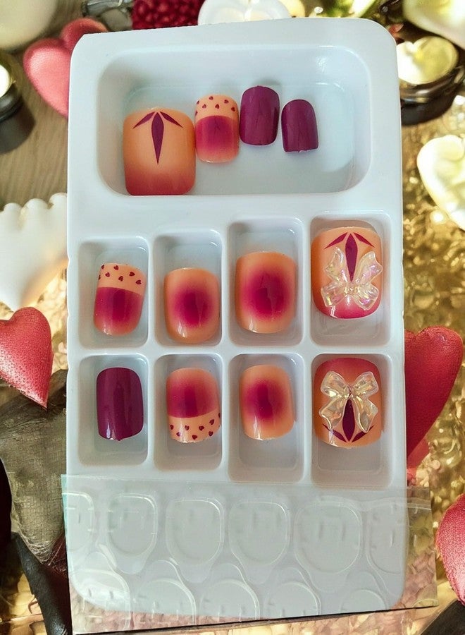 ROHISHALA Premium Designer 12pcs Stick-on Nails set, with Easy Glue Tab application, Nails are Reusable & Unbreakable (NAIL-11) - Image 5