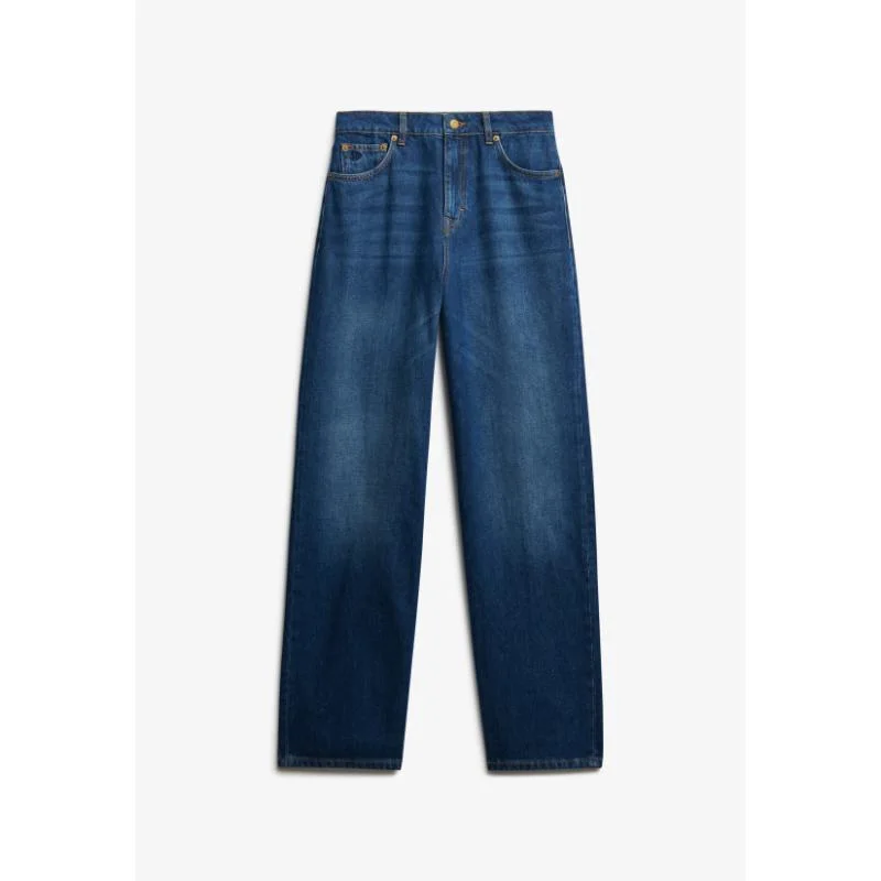 Superdry  Organic Cotton High Rise Wide Leg Jeans for Women | Best Price UAE