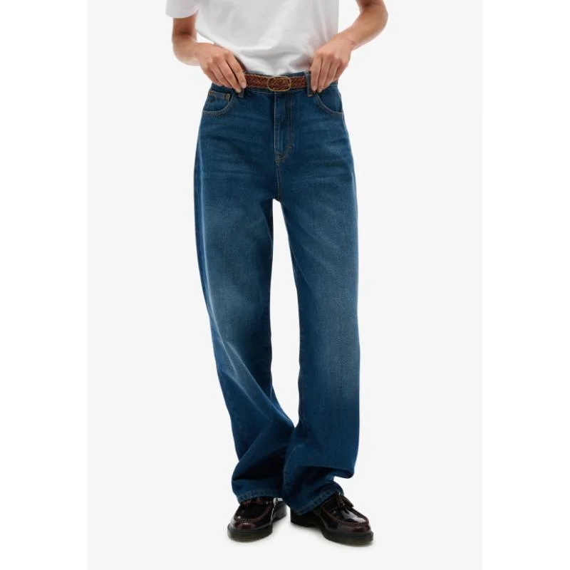 Superdry  Organic Cotton High Rise Wide Leg Jeans for Women | Best Price UAE