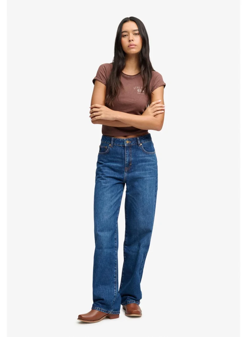 Superdry Organic Cotton High Rise Wide Leg Jeans
