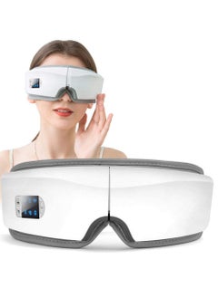 SYOSI Rechargeable Eye Massager with Heat and Bluetooth Music, Electric Vibration Eye Mask for Stress Relief, Relaxation, Ideal for Travel, Office, Home, Car Use  - Image 1