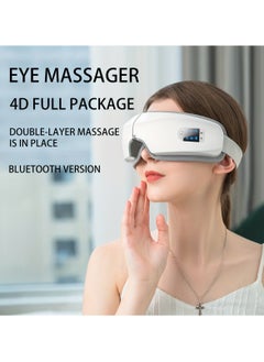 SYOSI Rechargeable Eye Massager with Heat and Bluetooth Music, Electric Vibration Eye Mask for Stress Relief, Relaxation, Ideal for Travel, Office, Home, Car Use  - Image 5