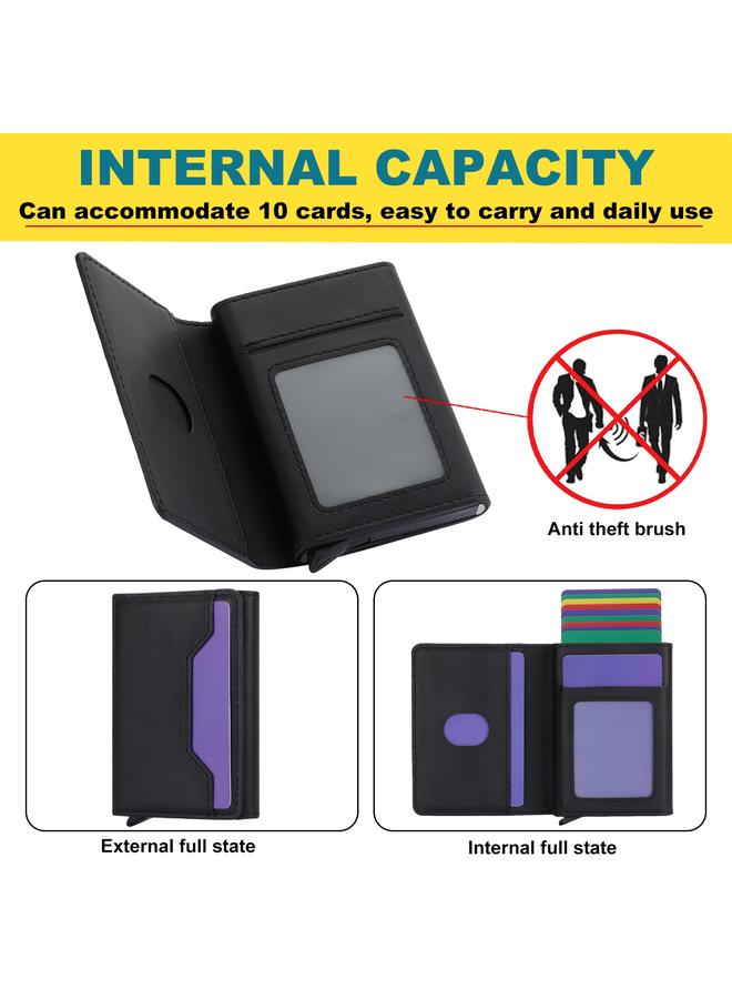 S-TOP Case For iPhone 15 Plus RFID Anti-theft Detachable Card Bag Leather Phone Case - Image 4