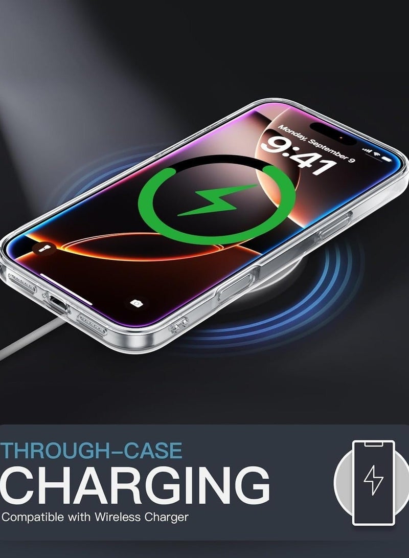 تين تك جراب متوافق مع ايفون 17 برو ماكس جراب شفاف من جل البولي يوريثين الحراري المرن والسيليكون المضاد للخدش - شفاف - Image 4