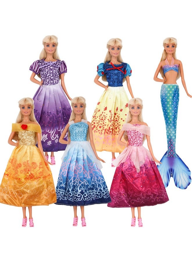 ZTWEDEN Classic Princess Dress for 11.5 inch Girl Dolls Wedding Party Dresses Gown for 30cm Girl Doll Play House (6 Styles) - Image 1