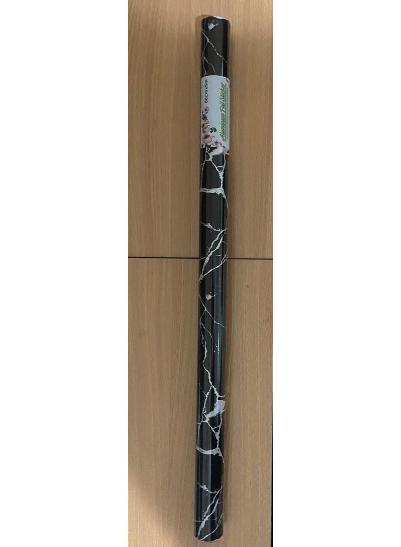 Self-adhesive marble roll - for kitchen, office and furniture - black - size 5 meters * 60 cm - Image 3