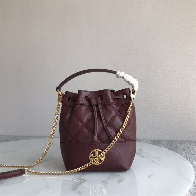 New Willa Mini Bucket Bag Rhombic Large Brand Bag Crossbody Shoulder Bag All-Match High-End Handbag Light Luxury Cross - Image 4