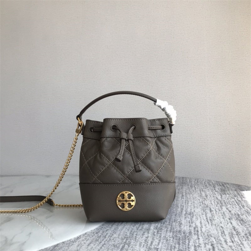 New Willa Mini Bucket Bag Rhombic Large Brand Bag Crossbody Shoulder Bag All-Match High-End Handbag Light Luxury Cross - Image 3