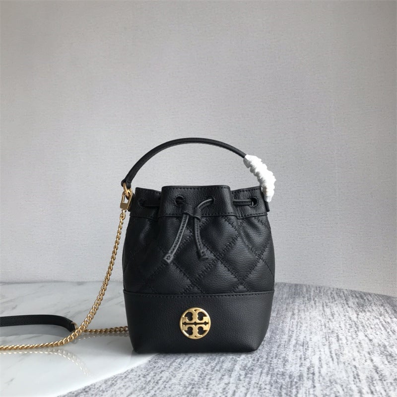 New Willa Mini Bucket Bag Rhombic Large Brand Bag Crossbody Shoulder Bag All-Match High-End Handbag Light Luxury Cross - Image 2
