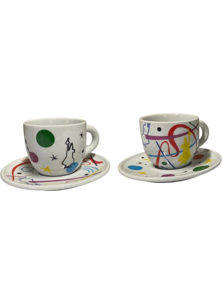 BIALeTTI طقم أرتر كبوتشينو من 2 أكواب 