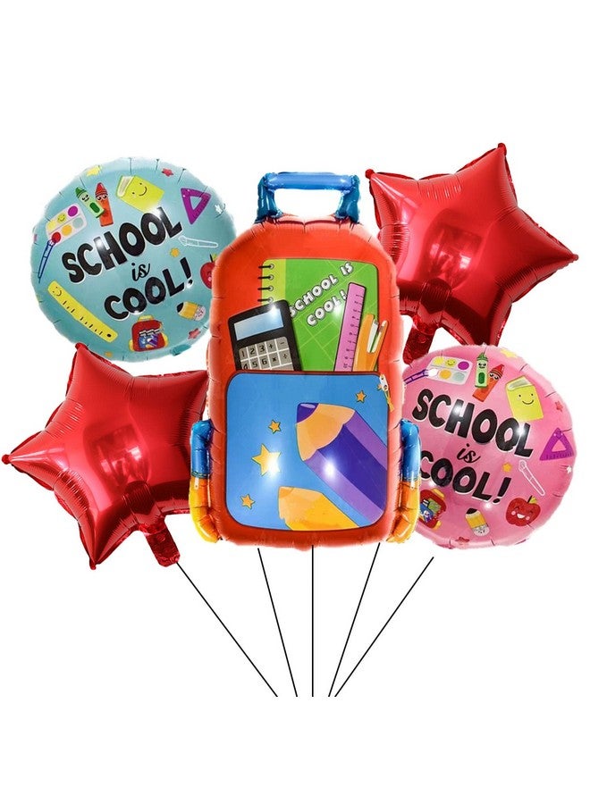 ALY 5PCS Schoolbag Foil Balloons for Kids Birthday School is Cool Balloons for Baby Shower Theme Party Decorations (SCH-COOL-05) - Image 4