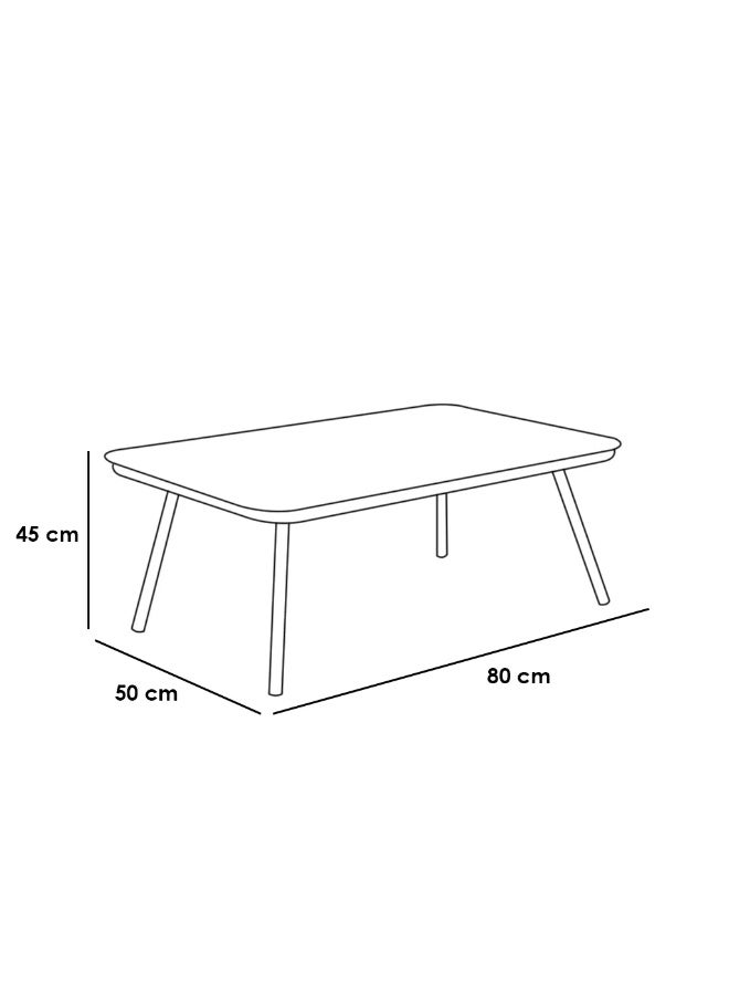 سامبا راتان مجموعة أثاث خارجي مكونة من 4 قطع – أريكة 120 سم، 2 كرسي وطاولة باللون الرمادي - Image 4