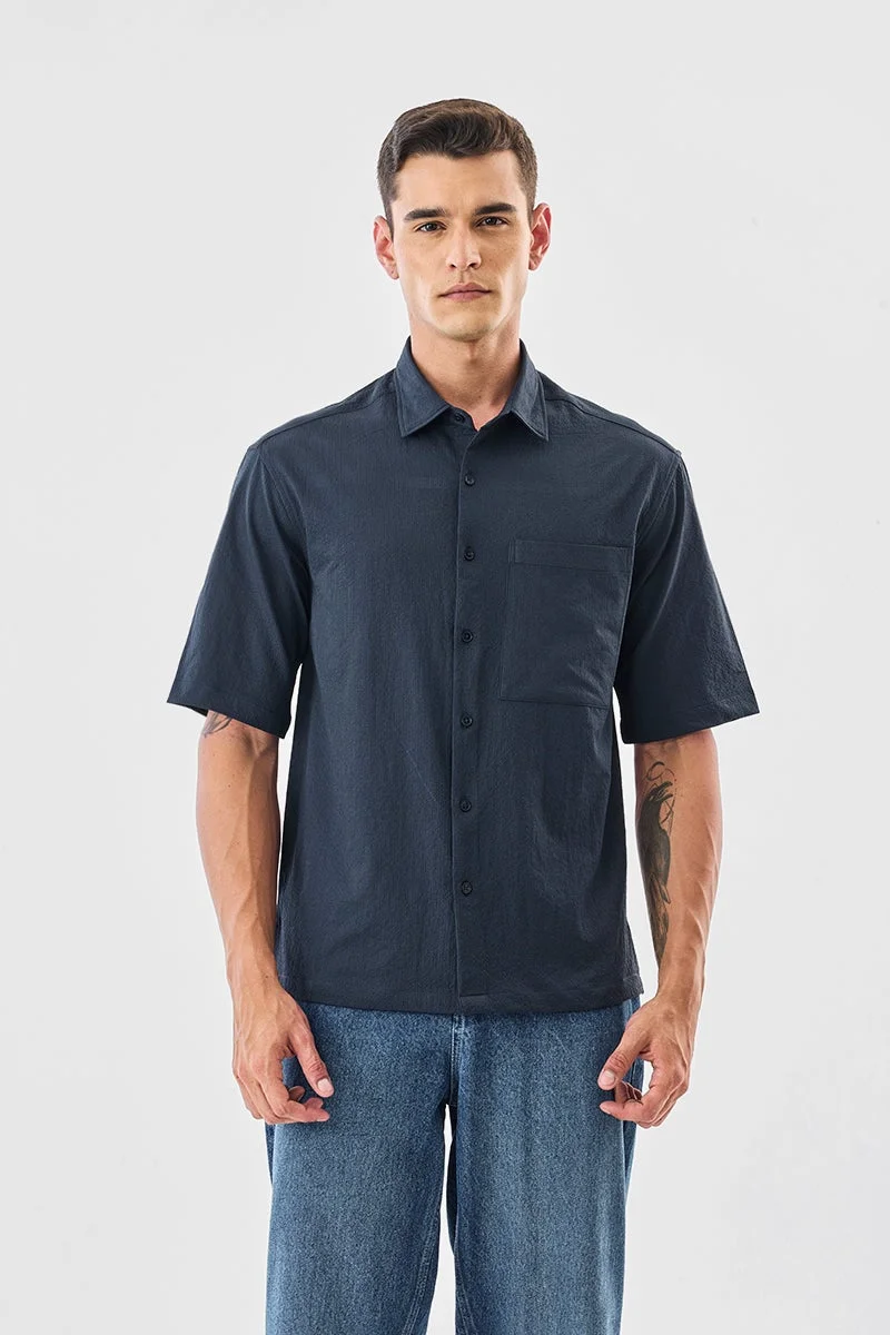 SNITCH Textured Oversized Shirt