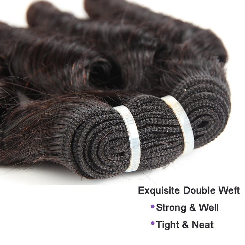 Molefi Brazilian Funmi Hair Curly Wave 4 Bundles Human Hair Black Hair Extensions Short Curly Weave burmese curly bundles human hair 8 inch Bundles 50g/pc #1B (8 8 8 8 Inch) - Image 5