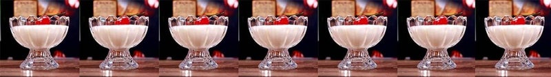 AFAST Stylish Ice Cream Bowl for Ice Cream, Dessert and Pudding, Clear, 100 Ml, 9.5 X 9.5 X 8, Pack of 7 - Image 1
