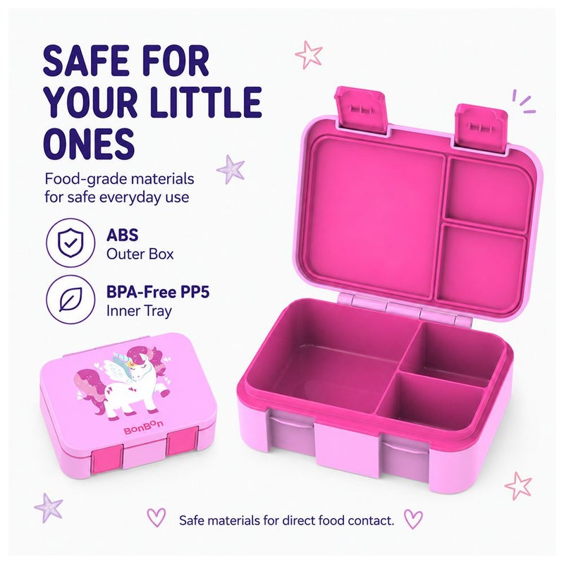 Bonbon - 3-Compartment Kids Lunch Box - Unicorn - Image 2