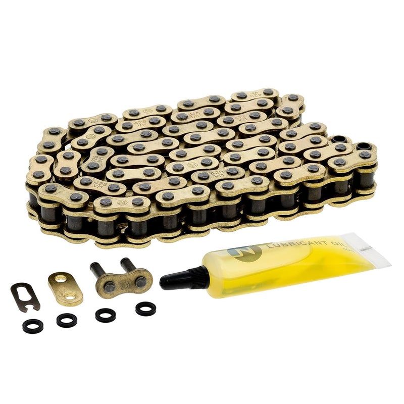 NICHE Gold 428 X-Ring Chain 78 Links with Connecting Master Link - Image 1