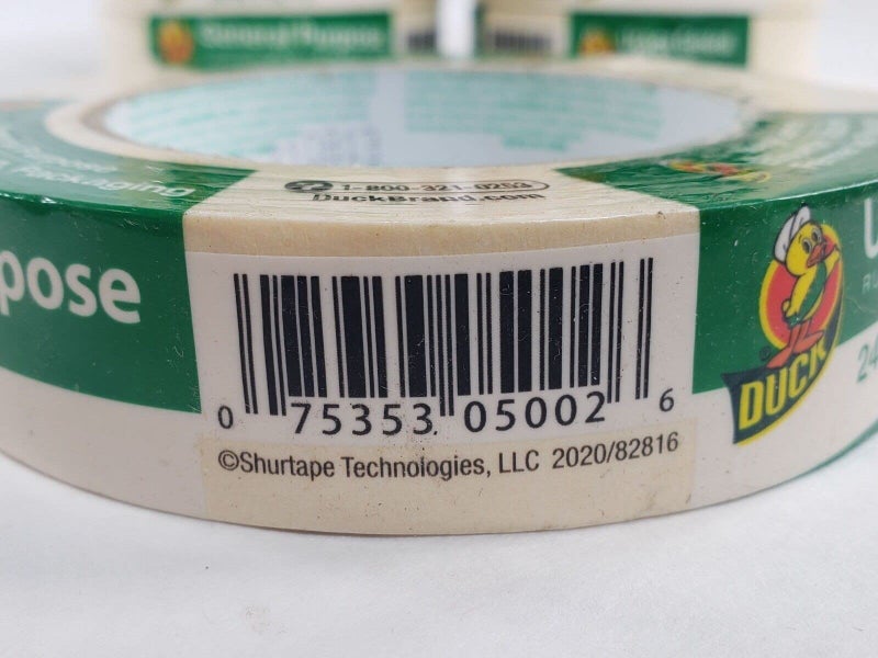 Duck Brand 394693 General Purpose Masking Tape, 0.94-Inch by 60-Yard, Single Roll, Beige - Image 3