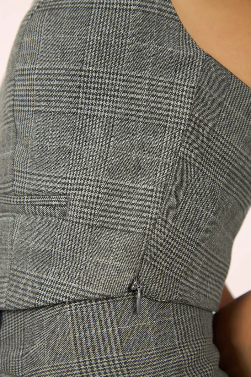 Virgio VIRGIO Viscose Stretch Checked Halter Neck Vest