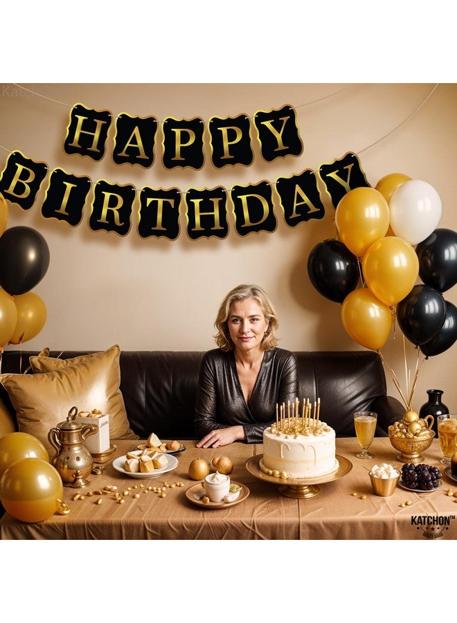 KatchOn Happy Birthday Banner - 10 Feet, No DIY | Sign for Backdrop | Party Decorations in Black - Image 5