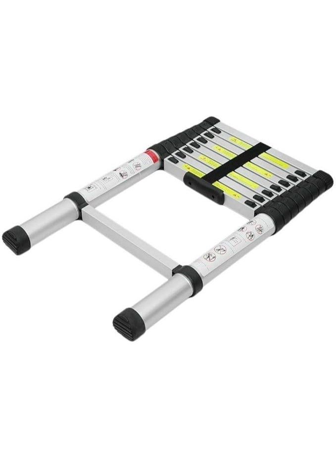 2.6M Telescopic Folding Aluminum Ladder – Multi-Purpose Extendable Ladder with Strong Extension Joint - Image 1
