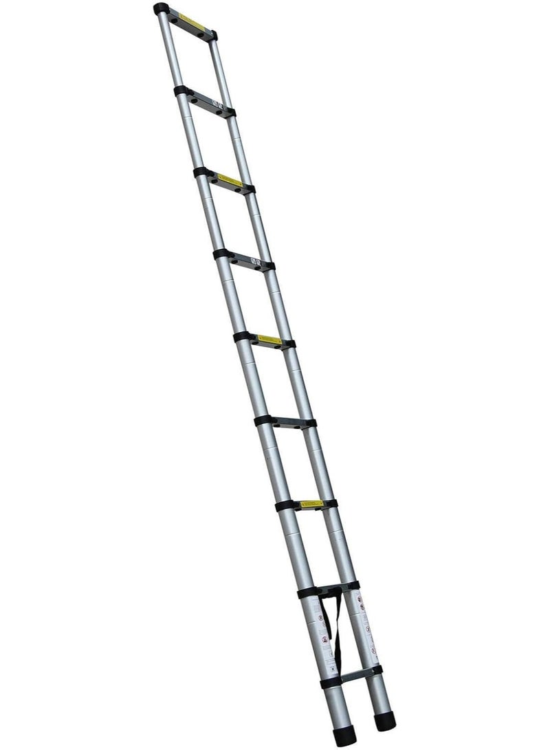 2.6M Telescopic Folding Aluminum Ladder – Multi-Purpose Extendable Ladder with Strong Extension Joint - Image 2