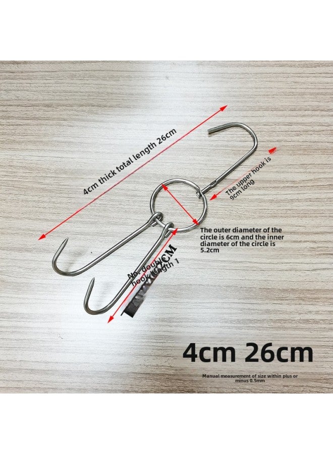Factory Direct Kitchen Commercial Hook And Loop Roast Hook Rack Roast Chicken Roast Meat Hook Roast Duck Roast Duck Roast Goose Stainless Steel Fork-Color:10 Pieces For Hanging Ducks 4cm 26cm  - Image 1