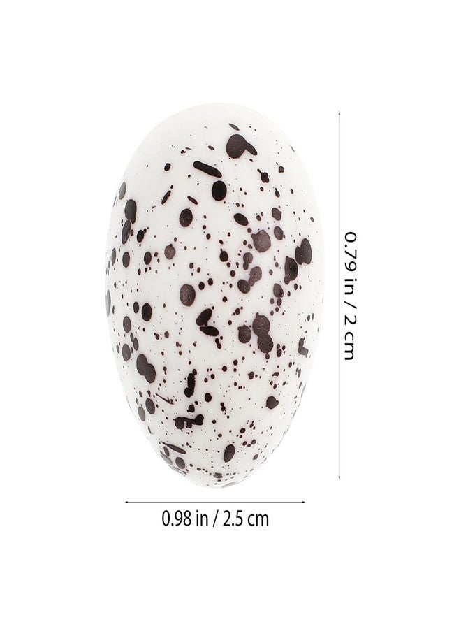 أموسفون 50 بيضة طيور مرقطة من Amosfun، بيض رغوي صناعي لتزيين المناظر الطبيعية المصغرة في عيد الهالوين، مصنوع يدويًا، 0.78 × 0.98 بوصة - Image 2